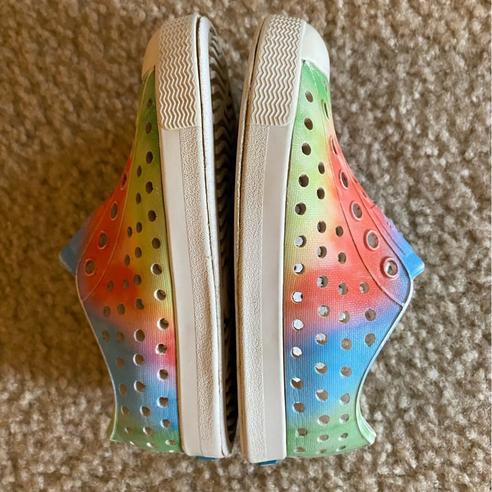 Native Rainbow Tie Dye Shoes Vibrant and Comfortable - Picture 3 of 9